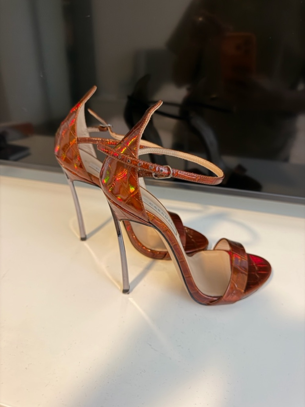 Casadei Brown Leather Stiletto Heels
